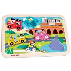 Janod Puzzle Chunky Véhicules 1 Janod Puzzle Chunky Véhicules