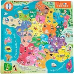 Janod Puzzle France Magnétique 93 Pièces