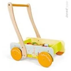 Janod Chariot Avec 20 Cubes Sophie La Girafe