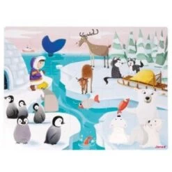 Janod Puzzle Tactile 20 Pièces : La Vie Sur La Banquise