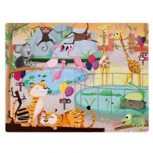 Janod Puzzle Tactile 20 Pièces : Une Journée Au Zoo 1 Janod Puzzle Tactile 20 Pièces : Une Journée Au Zoo