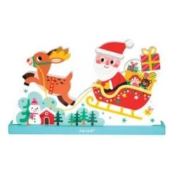Janod Le Traîneau Du Père Noël - Puzzle Vertical Magnétique
