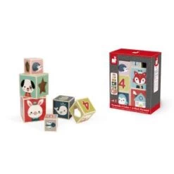 Janod Cubes Empilables Baby Forest