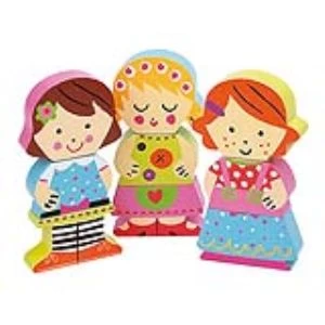 Janod Puzzle Chunky Dolls 9 Pièces 1 Janod Puzzle Chunky Dolls 9 Pièces