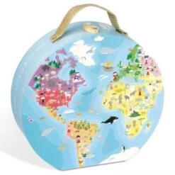 Janod Puzzle Rond Valisette: Planète Bleue 208 Pièces