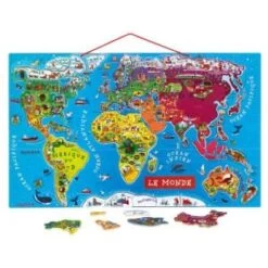Janod Puzzle Le Monde 92 Pièces Magnétiques