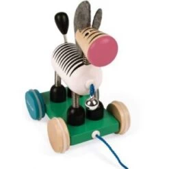 Janod Zèbre à Promener En Bois Zigolos