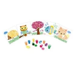 Janod Kit Créatif - Cartes à Tamponner Animaux