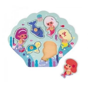 Janod Puzzle Happy Mermaids 6 Pièces 1 Janod Puzzle Happy Mermaids 6 Pièces