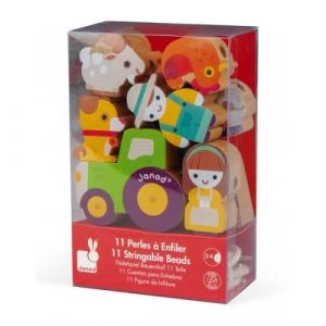 Janod Jeu D'éveil Perles à Enfiler Ferme 1 Janod Jeu D'éveil Perles à Enfiler Ferme