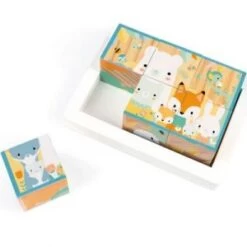 Janod Barquette 6 Cubes Pure - Multicolore