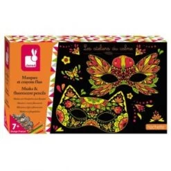 Janod Kit Créatif Masques Et Crayons Fluo