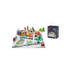 Janod Kubix 60 Blocs + Puzzle Ville