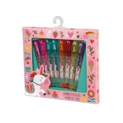 Janod Papeterie - 8 Mini Stylos Gels Licorne