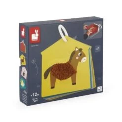 Janod Cartes Tactiles Ferme - 7 Cartes Reliées Avec Un Anneau - Jouet D'eveil - Développement Du Sens Du Toucher Et Améliorati
