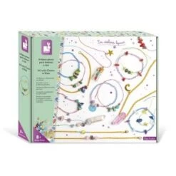 Janod Coffret 16 Bijoux Pierres Porte-Bonheur à Créer - 3 Colliers Et 13 Bracelets - Les Ateliers Bijoux - Kit Loisir Créatif Enfant - Dextérité Et Concentration - Dès 8 Ans, J07938