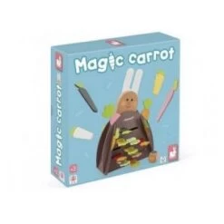 Janod Jeu De Stratégie - Magic Carrot - Thème Du Lapin - 1 Lapin Et 12 Carottes En Bois + 1 Terrier + 1 Dé - Apprentissage Des