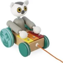 Janod Lémurien Xylophone à Tirer En Bois Tropik