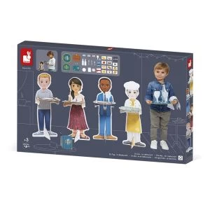 Janod Un Jour Au Restaurant - 108 Accessoires En Carton - Grands Personnages - Jouet D'imitation Métier - Développe L'imaginat 1 Janod Un Jour Au Restaurant - 108 Accessoires En Carton - Grands Personnages - Jouet D'imitation Métier - Développe L'imaginat