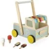 Janod Chariot De Marche Marchand De Glace - 1 Chariot Et 4 Glaces - Jouet En Bois - Apprentissage De La Marche - Produit Fsc T
