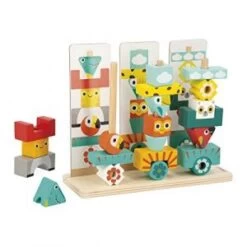 Janod Jeu à Empiler Totem Tropik