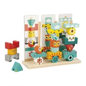 Janod Jeu à Empiler Totem Tropik 1 Janod Jeu à Empiler Totem Tropik